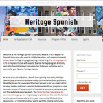 Heritage Spanish website screenshot