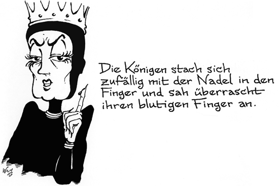 Queen's bloody finger