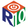 Region 10 logo which depicts a cube with a compuer start symbol on the top, a blue R on the left side and a white 10 on green on the right side