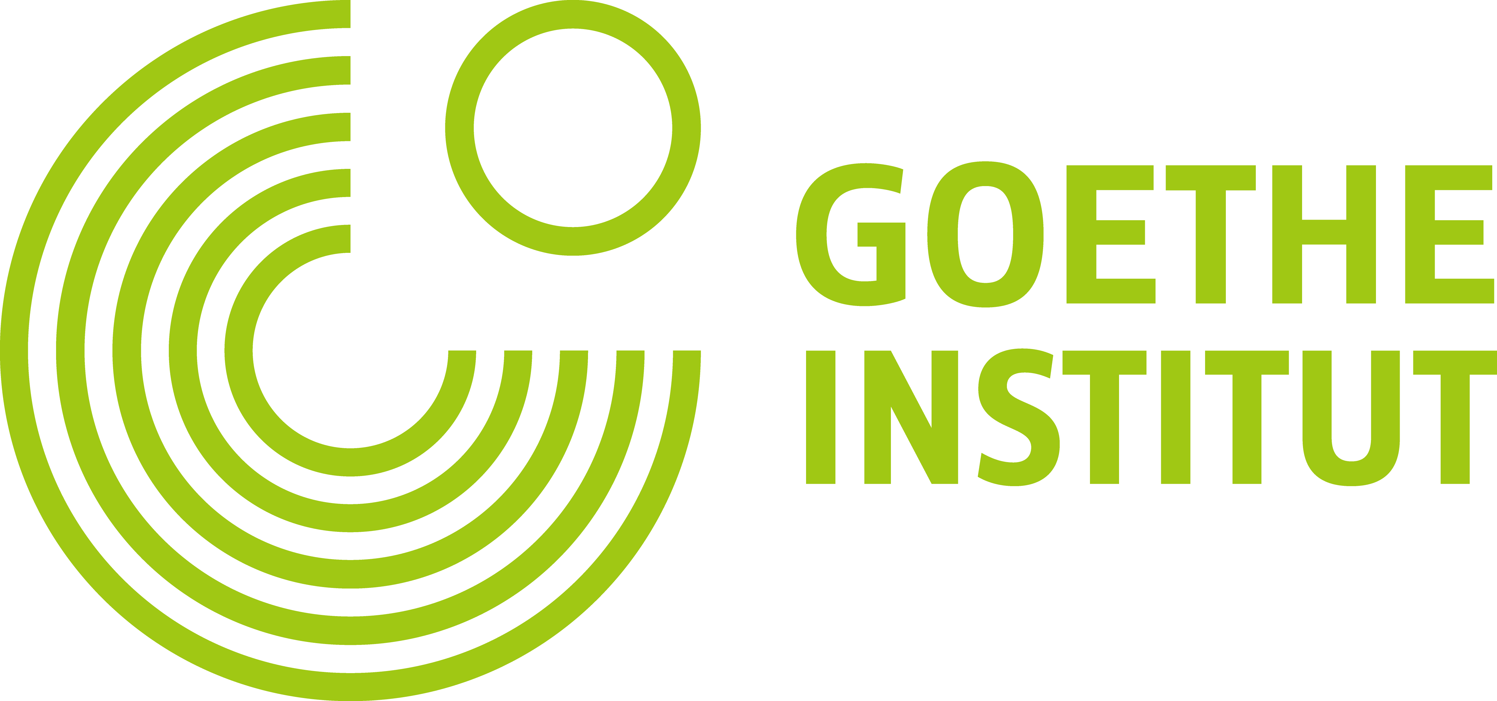 Goethe institute logo with green nested circles and the title GOETHE INSTITUTE -  goethe.de