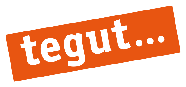 tegut logo - tegut... white text on angled orange rectangle - http://www.tegut.com/