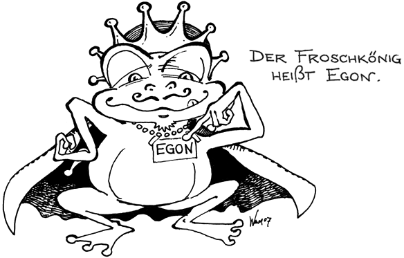 The frog king is called Egon